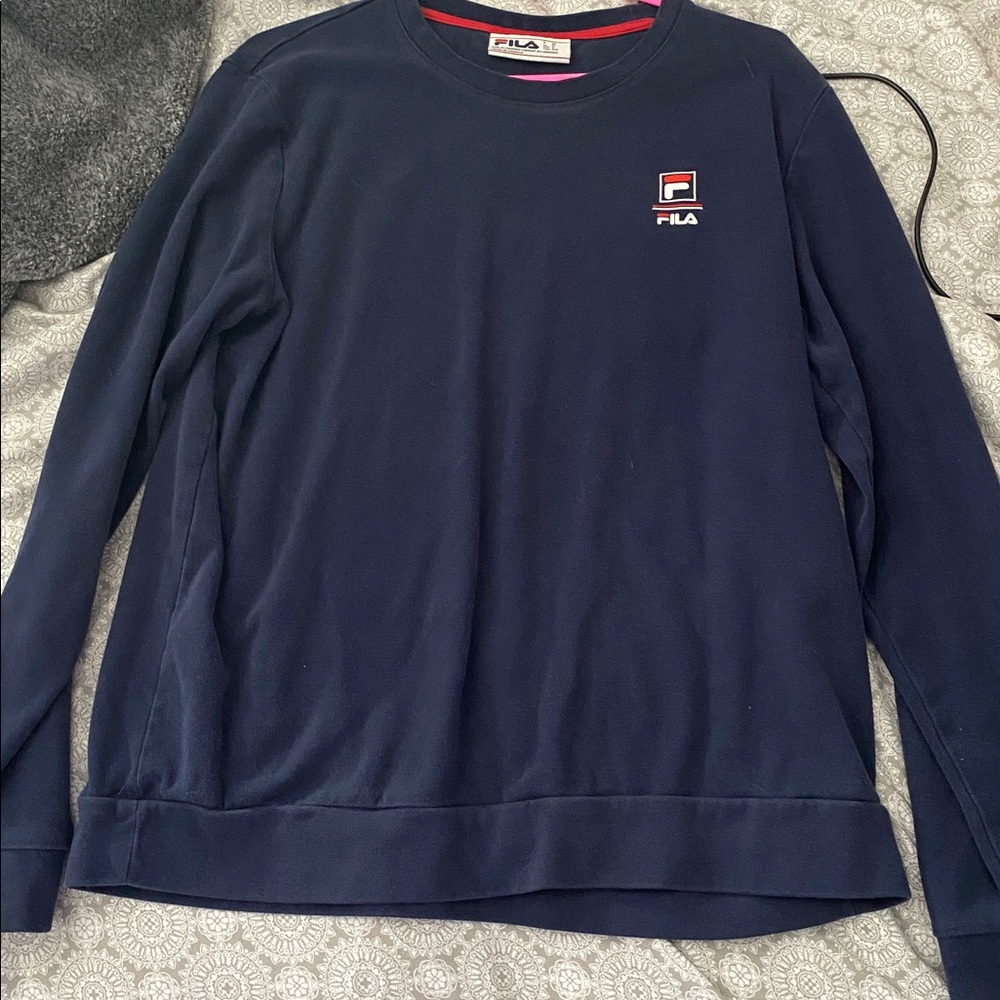 Fila Navy Blue Sweatshirt with Logo